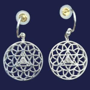 Earrings - Silver & Rose Quartz